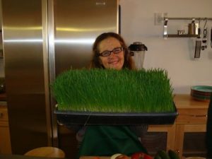 Marcie With Wheatgrass